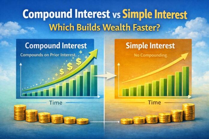 Compound vs simple interest comparison