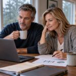 Couple reviewing how their retirement income plan could handle difficult conditions